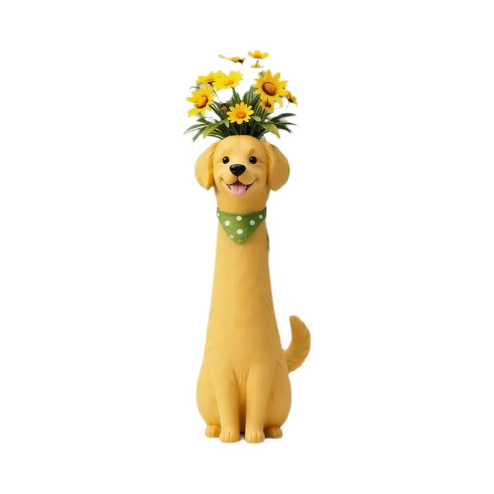 vase chien dessin animé polyester noir blanc moderne motifs floraux