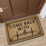 tapis marron clair motif graphique antidérapant moderne résistant bactéries extérieur entrée sol