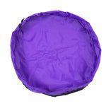 sac rangement pliable bleu rose moderne ø150cm ø50cm tissu uni opaque multifonctionnel salon