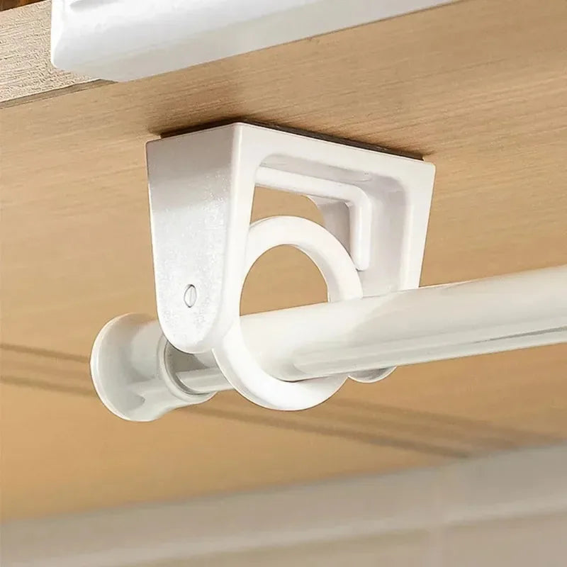 supports tringle rideaux ajustables crochets pince 360° blanc moderne barres suspension porte serviettes texturées