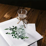 vases transparents verre cannelé fleurs artificielles rustique décorations tables arrangements floraux