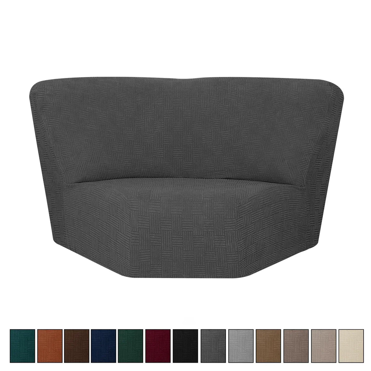 couvre siege angle marron rayures horizontales moderne elastique adhésif polyester jacquard machine linge automne