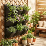 jardinière murale autoarrosante moderne noire blanche fixée plante verte