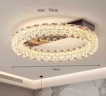 lampe suspendue moderne cristal noir led élégante strass chambre salon