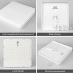 lampe carrée moderne blanc mat led clips facile 2000 8200 lumens 90 260v