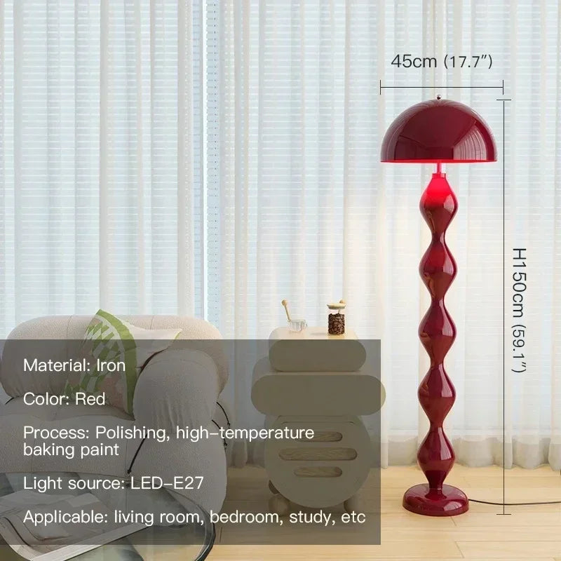 lampe sol moderne spirale verte rouge bleu blanc éclairage intérieur chambre coucher led autonomes