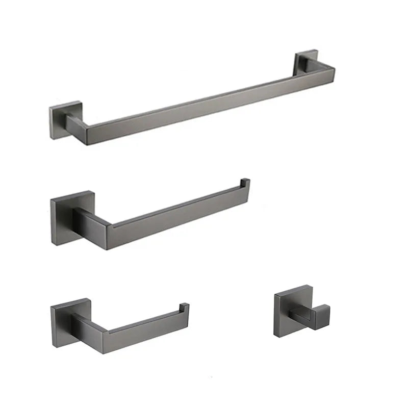 accessoires salle bain gris étagère serviettes porte savon moderne minimaliste porte soucoupe porte sèche