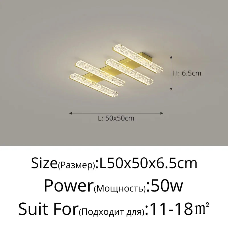 plafonnier moderne led blanc doré noir cristaux contemporain fixations invisibles