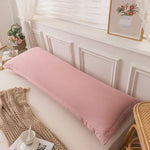 taie d'oreiller longue couple beige grande taille coton moderne lit double confort