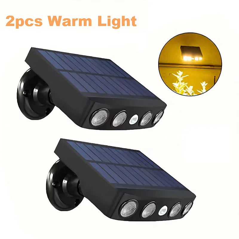 lampe solaire extérieure détecteur mouvement mode nuit moderne surveillance jardin opaque