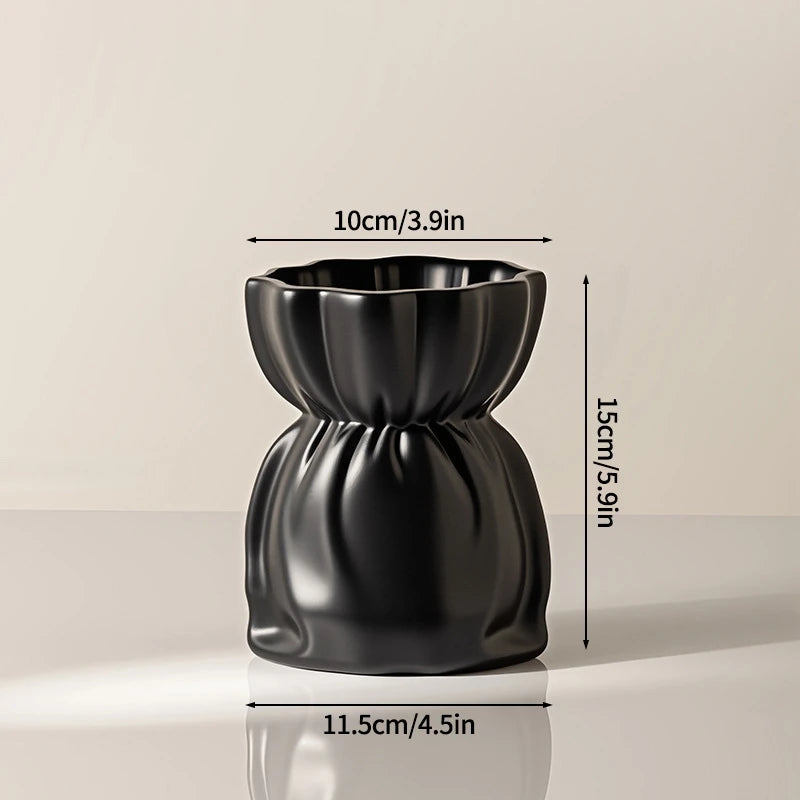 vase blanc moderne minimaliste plastique souple décoration intérieur arrondi chambre salon