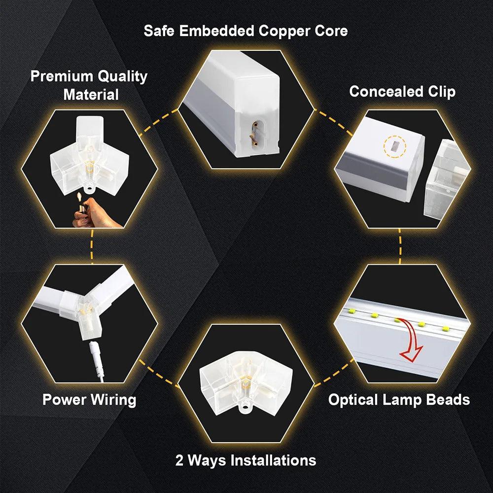 plafonnier led blanc moderne forme hexagonale nid d'abeille salon salle conférence