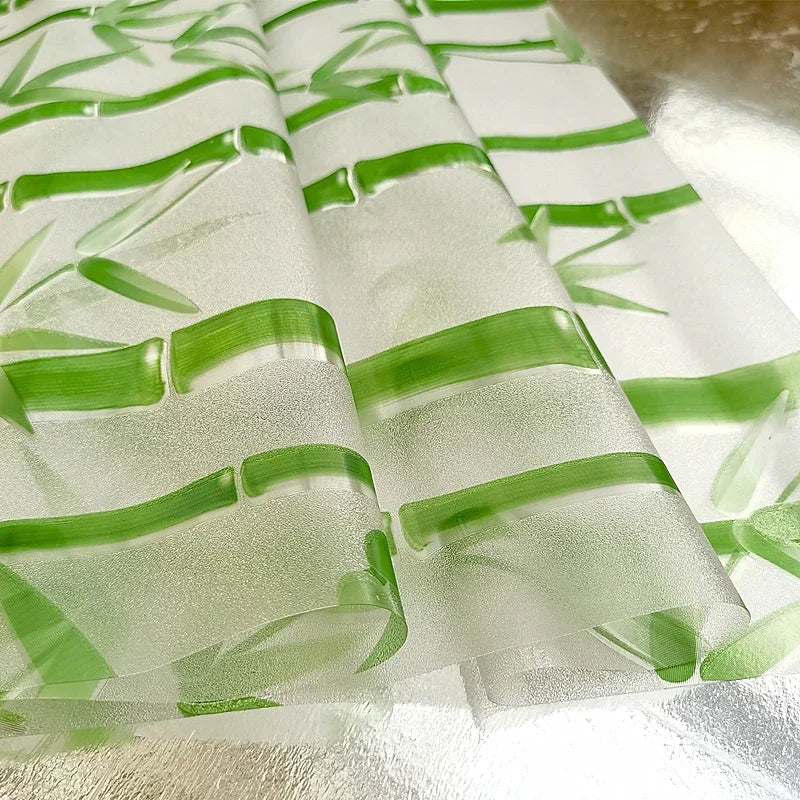 rideau bambou vert blanc moderne semi transparent fenêtre isolation uv decoration