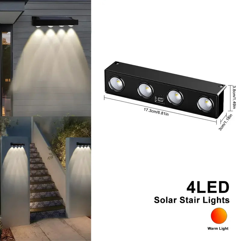 lampe murale solaire moderne adhésive noire extérieure autonomie énergies renouvelables jardin courarrière