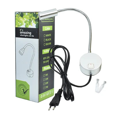 lampe murale led noire ronde moderne minimaliste interrupteur câble électrique