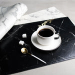 serviettes table marbre modernes adhésives blanches noires minimalistes