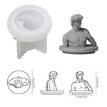 bougies décoratives statuettes classiques personnages modernes gris rose vert bleu