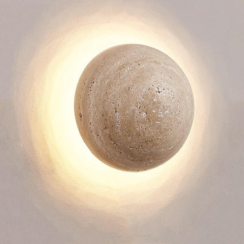 applique murale bois led beige clair texture naturelle moderne minimaliste fixée mur étude chambre