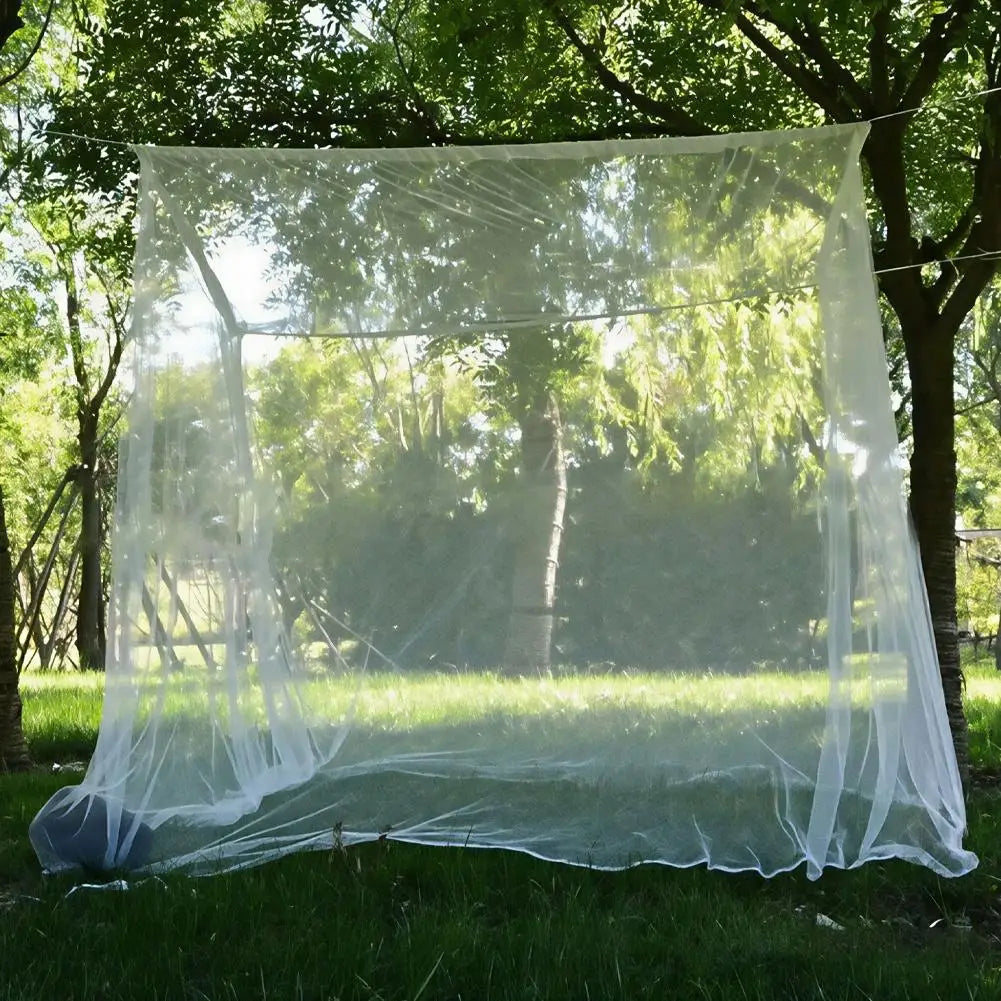 moustiquaire camping transparente blanc noir quatre portes polyester extérieure intérieure anti insectes portable voyage