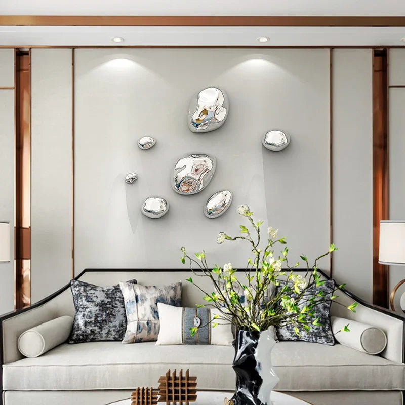 Détail de la texture en pierre de la décoration murale abstraite