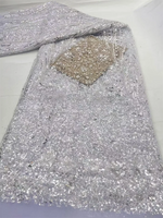tissu dentelle argenté pailleté élégant tulle opacité française occasion spéciale