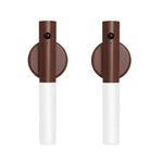 lampe poche rechargeable adhésive moderne bois marron foncé blanc texture naturelle interrupteur port charge
