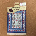 tapis souris non glissant ornements floraux rouge bleu beige dense traditionnel
