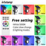 projecteurs solaires led extérieurs moderne 56 diodes ip65 5v rechargeable lithium noir mat opaque