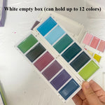 palette pliante peinture aquarelle portable plastique diverses couleurs artistique creatif translucide charnières