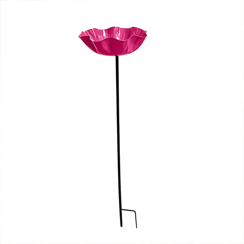 bassin oiseaux fleur rouge bleu moderne extérieur décoration pollinisateurs jardin