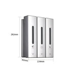 distributeur savon liquide moderne noir blanc adhésif sans perçage grande capacité minimaliste opaques