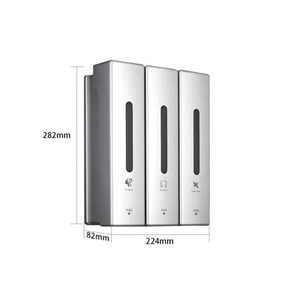 distributeur savon liquide moderne noir blanc adhésif sans perçage grande capacité minimaliste opaques