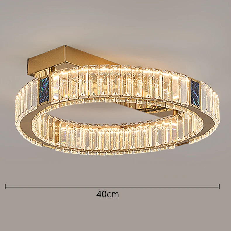 lampe moderne or transparent facettes élégante invisible 249 2000lm 90 260v assemblage salon