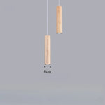 Lampes suspendues bois minimaliste modernes chambre salon éclairage LED marron foncé beigeclair