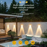 éclairage solaire mural haute luminosité led noir étanche extérieur jardin allée moderne