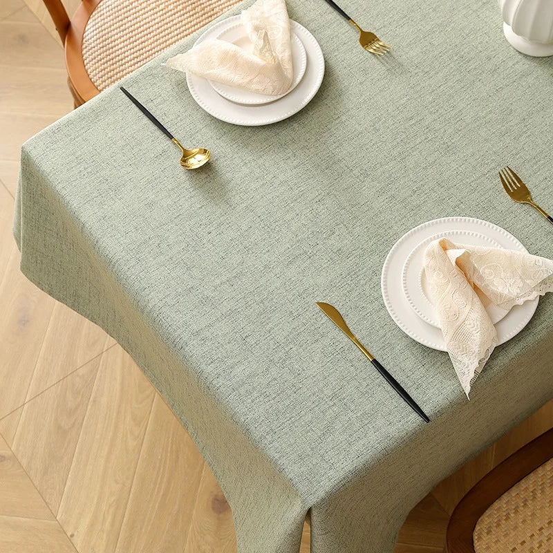 nappe table imperméable réutilisable vert olive gris beige tissu texturé élégante rustiqueextérieur hiver