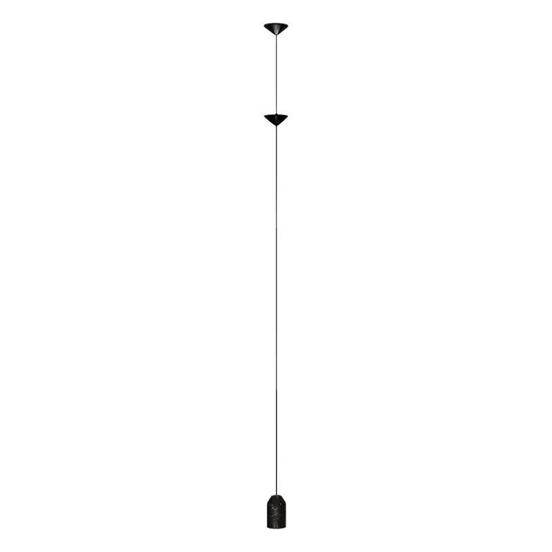 lampe suspension contemporaine marbre noir sources lumineuses 11 15w led noire dorée