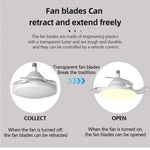ventilateur lumière led invisible télécommande ampoules moderne minimaliste fixations blanc