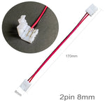 connecteur double tête bande led 2pin 3pin 4pin 5pin 6pin 15cm blanc rouge noir
