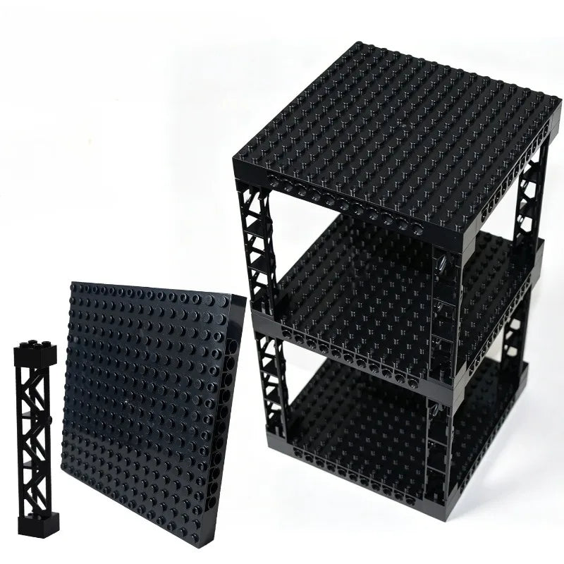 plateaux construction supports structure noir blanc vert gris clips modernes