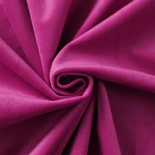 tissu velours polyester largeur 155cm couleurs vert beige rose bleu jaune uni opaque moderne