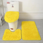 tapis toilette ensemble peluche douce moderne beige gris rose noir vert orange violet blanc