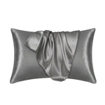 taie d'oreiller satin rose clair housse coussin moderne cheveux beauté sommeil nuit