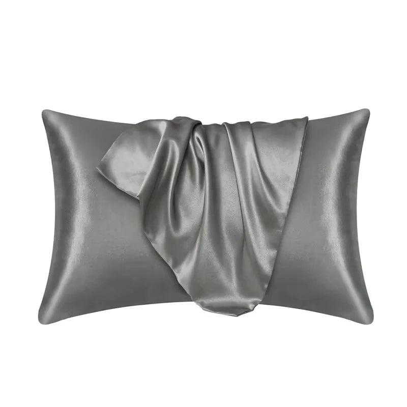 taie d'oreiller satin rose clair housse coussin moderne cheveux beauté sommeil nuit
