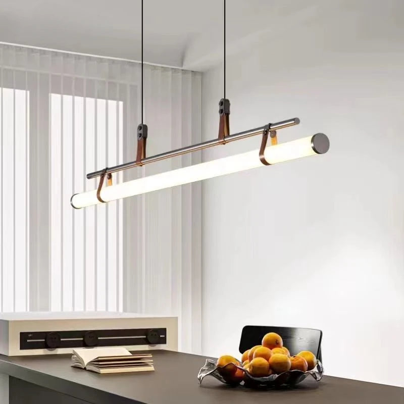 lampe suspendue moderne minimaliste noir cuivre blanc métal lisse 120cm 150cm 80cm