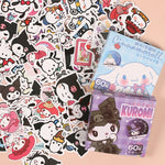 stickers kawaii dessins animés hello kitty cinnamoroll pom pom purin enfants adolescents transparents