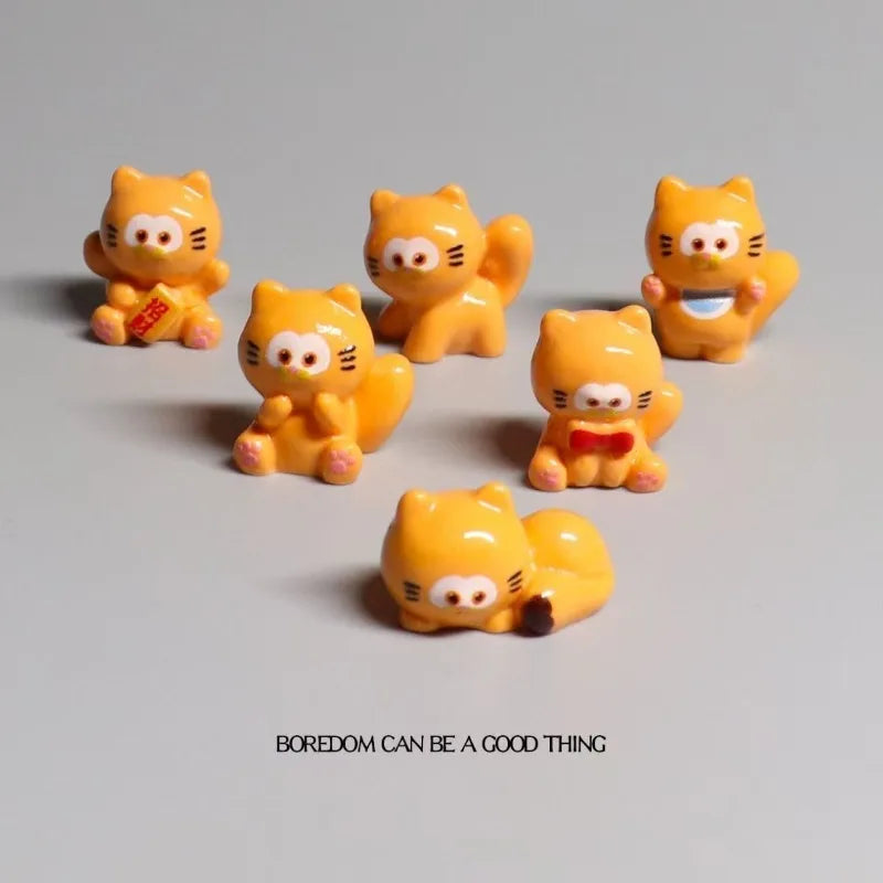 figurines chat garfield résine ornement décoration chambre jouet collection animal stylisé mignon minimaliste
