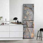 Décoration porte cuisine avec sticker marbre
