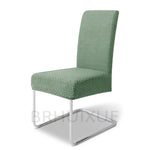 housse chaise tissu jacquard motifs géométriques gris clair moderne protection meuble détachable