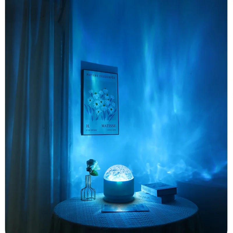 projecteur led blanc 16 couleurs transparent moderne télécommande veilleuse atmosphère ovale certifications cee fcc